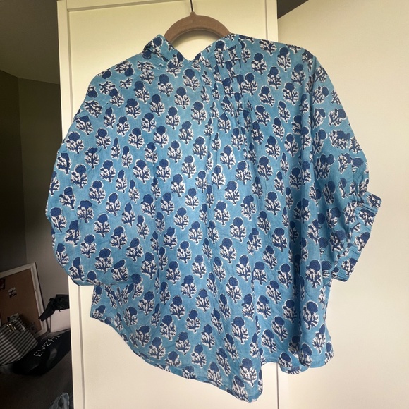 Emerson Fry Mandarin Collar Little Marigolds Danube OS - Picture 5 of 8